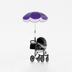 Venta al por mayor abrazadera universal ajustable carro de empuje soporte portátil playa Golf silla tamaño pequeño cochecito de bebé paraguas - Product Image 1
