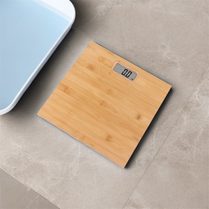 FCC CE ROHS 12mm Bamboo Platform Body Weighing <strong>Scale</strong> <strong>Natural</strong> Bamboo Electronic Body <strong>Scale</strong> 180kg Bamboo Bathroom <strong>Scale</strong>