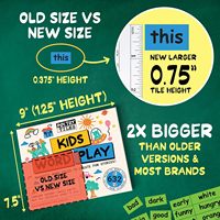 Kit de Tuiles Magnétiques Colorées Blanches Personnalisées pour Enfants – Motifs Poétiques
