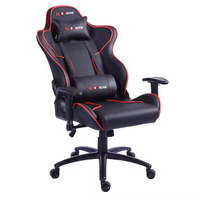 Chaise de jeu en cuir synthétique, fauteuil inclinable moderne, support lombaire réglable à 180 degrés, accoudoir pivotant, siège de jeu
