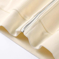 Sweat-shirt à capuche personnalisé surdimensionné pour homme, en coton gaufré de haute qualité, avec fermeture éclair, et t-shirt de sport