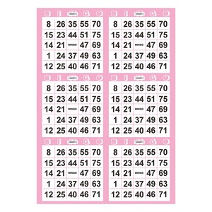 Tarjetas de Bingo Reciclables al por Mayor, 75 Bolas, Números para Jugar Bingo, Tarjetas de Papel para Juego de Bingo - Product Image 4