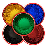 Bon prix Oxyde de fer rouge noir jaune vert bleu couleur poudre de pigment inorganique pour pavé de carreaux de béton briques de ciment
