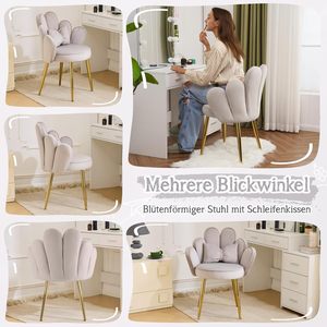 Sillas de Maquillaje de Terciopelo, Sillas de Salón para Mujeres y Niñas - Product Image 5