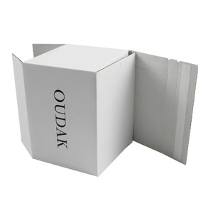 3 capas blanco cajas de cartón corrugado de correo fácil romper la línea de embalaje <span class=keywords><strong>caja</strong></span> de cartón de envío con cinta adhesiva - Product Image 3