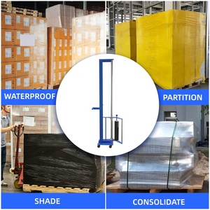 Wallepac High Efficient <b>Stretch</b> Film Mobile Packing <b>Machine</b> for Manual Vertical Pallet Wrapping With Lift Membrane Frame High Ef - Product Image 2