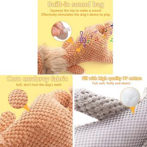 Jouets à mâcher pour chiens, mignons, durables et indestructibles, en peluche interactive de luxe, avec couineur, 39x15cm, modèles Loups, Lions, Éléphants - Vente en gros usine - Product Image 3
