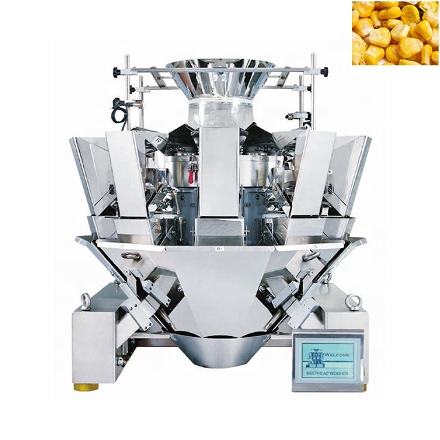 Corn Maize Beans Nuts 10 Heads Multihead Combination Weigher Automatic Weighing Filling Packaging Machine