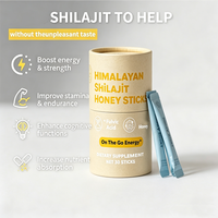 Bâtonnets de miel Shilajit Health Nova, résine de Shilajit himalayenne pure et miel safran, complément alimentaire à base de plantes pour booster l'énergie