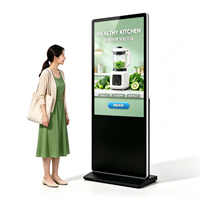Kiosque numérique 43 pouces, totem vertical, écran tactile LCD interactif sur pied pour la publicité