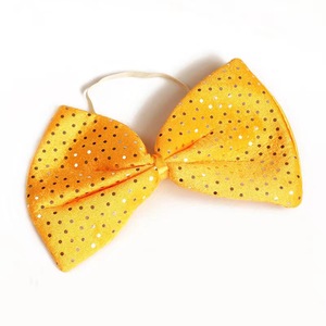 Glittery Sequined <b>Bow</b> Ties <b>Red</b> Yellow Unisex Stage Performance Wear Polyester Holiday Accessories - Product Image 2