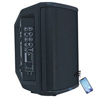 Sistema de Altavoces PA Profesional Portátil de 1500W y 8 Pulgadas, Caja de Sonido para Karaoke al Aire Libre con Batería, Guitarra, Bluetooth, Mezclador DSP, Eco, Bocina