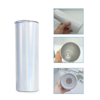 Vente en gros Entrepôt Américain Gobelets à Paillettes Légères à Sublimation de 20oz en Vrac Avec Couvercle Coulissant et Paille