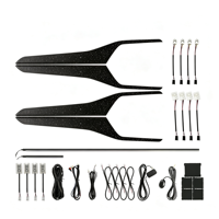 Kit d'éclairage d'ambiance intérieur pour Ford Focus 2019-2022 Glefon, 64 couleurs, contrôle par application, 12V 3-5W, Plug and Play, lampe d'ambiance