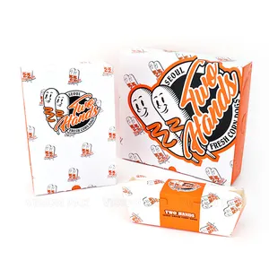 Printing Customized Foldable Donut Box Corndog Boxes Packaging With Handles Recycled Hot Dog Paper Box