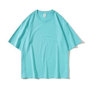 100% cotton <b>Men's</b> Tshirt Casual Knitted <b>Compressed</b> Blank Oversized Rib Crewneck Heavyweight Cotton T-<b>shirt</b> - Product Image 3