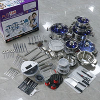 Article Populaire Batterie de Cuisine avec Ustensiles de Cuisine Ménagère en Acier Inoxydable – Lot de 100 Pièces