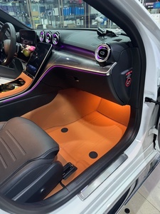 360 °   Tapis de sol <span class=keywords><strong>orange</strong></span> tout-en-un pour Mercedes Classe C/E/S et GLC, tapis de voiture sur mesure - Product Image 3