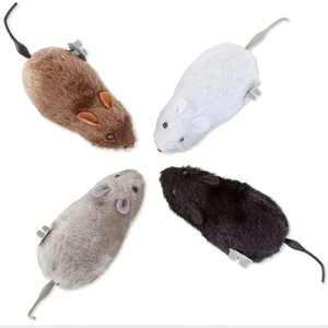 Jouet en peluche interactif et amusant à remonter pour chats, chiens et enfants – Souris mécanique mobile pour le jeu et les farces - Product Image 6