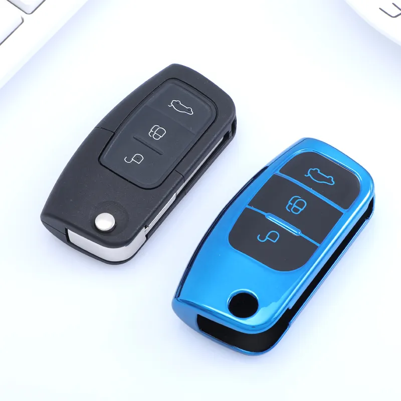 TPU Car key case replacement for ford car key shell flip waterproof cover key holder