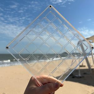 กล่องเก็บของตัวอย่างเปลือกหอยเล็กลายตาราง36ช่องกล่องแสดงอะคริลิกงานหัตถกรรมแม่เหล็กขนาดเล็ก - Product Image 3