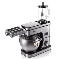 Robot culinaire multifonction RAF R.6614 6-en-1 avec bol en acier inoxydable de 8,0 L, hachoir à viande et mixeur