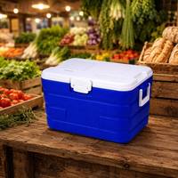 Glacière Commerciale Extérieure Moderne 40-50L, Isolation Thermique PU/EPS Durable, Coque en HDPE, Maintien de la Glace Pendant 3 Jours, Idéale pour Aliments et Distributeurs Automatiques