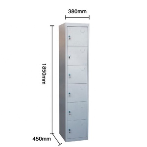 Cheap Vertical Metal 6 Doors Gym Clothes Steel <b>Locker</b> Single Row 6 Door Modular <b>Lockers</b> - Product Image 6