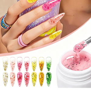 BIN Smalto Semipermanente UV Gel Effetto Fiori Secchi Traslucido Naturale Floreale Soak Off LED per Salone Casa Fai da Te Manicure - Product Image 5