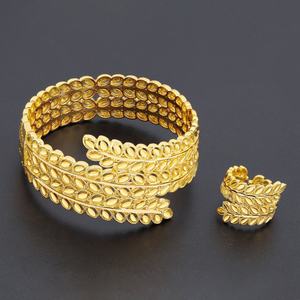 Jxx 24K Gold Plated Brass <b>Jewelry</b> <b>Set</b> Stylish Indian <b>Bridal</b> Bangles and Ring for Weddings Wholesome Price Perfect Gift Idea - Product Image 3