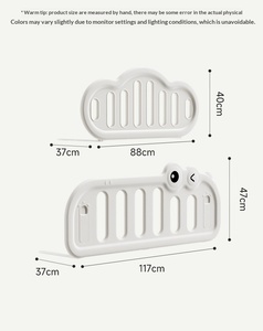 Barrière de <span class=keywords><strong>lit</strong></span> pour bébé - 4 hauteurs réglables, barrière de <span class=keywords><strong>lit</strong></span> <span class=keywords><strong>anti</strong></span>-<span class=keywords><strong>chute</strong></span> en HDPE sûre pour les tout-petits et les nourrissons - Product Image 6