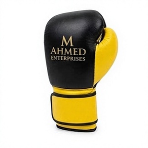 Gants de boxe jaunes et noirs à doigts entiers, gants d'entraînement pour arts martiaux, gants de sac de frappe pour la pratique de la boxe - Product Image 4