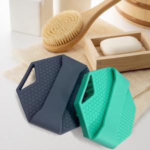 Manico facile impugnatura in <span class=keywords><strong>Silicone</strong></span> ecologico Scrubber spazzola da <span class=keywords><strong>bagno</strong></span> da doccia <span class=keywords><strong>spugna</strong></span> per pulizia corpo a forma di Silhouette - Product Image 1