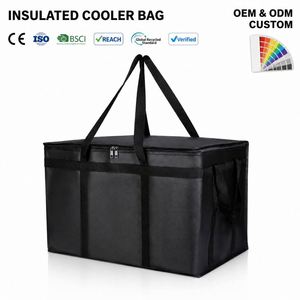 Sac à dos isotherme personnalisable pour livraison, noir, imperméable, réutilisable, en tissu Oxford, SHANGHONG COOLERBAG-005 - Product Image 3