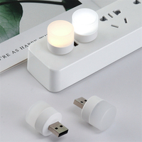 Mini Lámpara Nocturna USB de 5V 1W, Lámpara de Lectura Pequeña con Conector USB, Lámparas de Libro LED con Protección para los Ojos, Luz Blanca Cálida Portátil