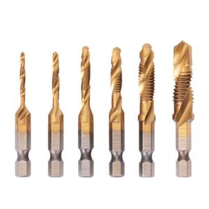 Juego de Machos y Terrajas Espirales Multifuncionales Personalizados con Vástago Hexagonal para Taladro Eléctrico, Herramienta de Perforación y Roscado Personalizada - Product Image 1