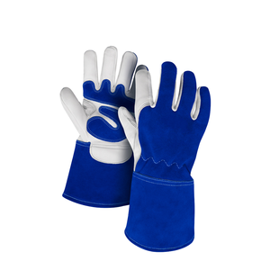 Nuevos guantes de trabajo de seguridad de manga larga Unisex, forro de algodón, cuero resistente a impactos para la industria de la soldadura, venta al por mayor - Product Image 1