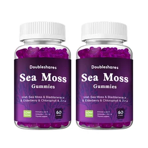 Cranberry Bears Sugar Organic Vegan Candy Private Label Irish Sea Moss Gummies For Adults