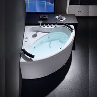 Baignoire de massage autoportante en acrylique au design moderne, certifiée CE, avec drain et robinet, écologique et facile à installer pour la salle de bain