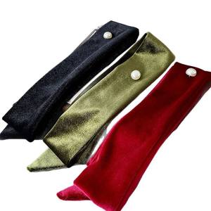 Cuello Falso de Terciopelo Largo para Mujer, Accesorio Térmico con Pasador de Perlas, Envoltura de Cuello de Moda para Invierno - Product Image 2