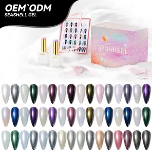 JTING más nuevo Popular 24 colores Seashell gel colección set Box Dream Mermaid gel colors Diseño libre gel único marca de esmalte de uñas