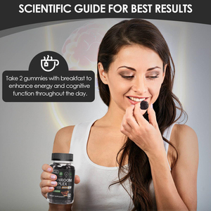 Suplemento personalizado Nootropics Brain Boost 4000mg <span class=keywords><strong>Kombucha</strong></span> Lion's Mane Extract Vegan Mushroom Gummies - Product Image 3