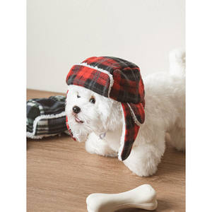 Cappello da notte scozzese rosso per animali domestici vestiti per animali domestici - Product Image 1