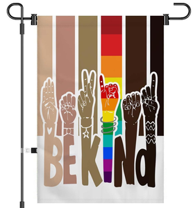 Personnalisé fierté LGBTQ jardin drapeau Inclusion diversité lesbienne <span class=keywords><strong>Gay</strong></span> bisexuel transgenre égalité drapeau de cour petite Mini cour extérieure - Product Image 2
