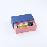 Boîte cadeau coulissante de luxe rigide en matériaux recyclés de papier spécial personnalisé avec lamination brillante pour flacons de parfum en verre et pots