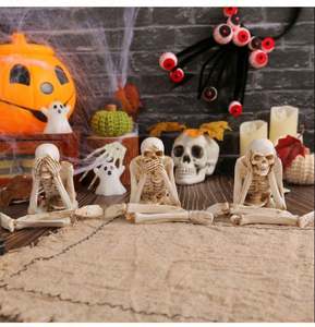 Oferta Especial: Figura de Esqueleto Realista que Ve, Escucha y No Oye Malos Sonidos, Decoración de Halloween, Colección de Terror de Poliresina, Regalo, EE. UU. - Product Image 5