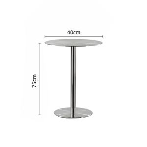 Ensemble table et tabourets modernes en acier inoxydable pour 4 personnes, idéal pour les salons de thé, cafés, usage domestique et restaurants commerciaux - Product Image 6