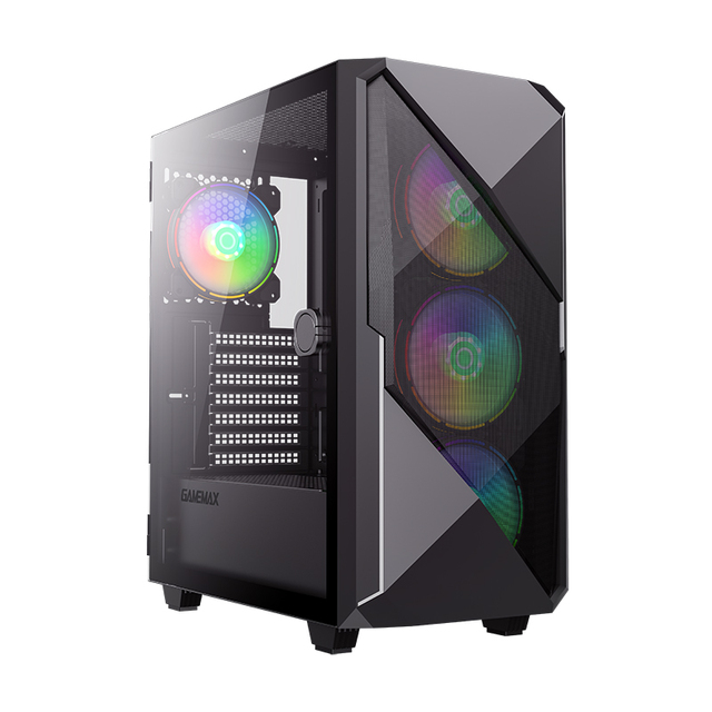 GAMEMAX Revolt(3606) ATX Mid Tower Desktop Gaming Computer Case with 360 Water Cooling Support Plastic Material with Fan