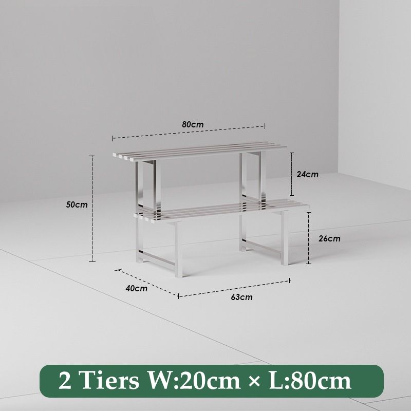 2 niveaux 80 cm argenté