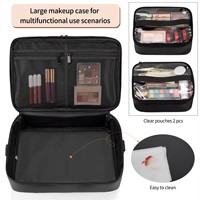 Relavel Étui de coiffure roulant avec logo personnalisé Étui de voyage de grande capacité Étui de beauté essentiel Bagages Sacs de maquillage Valise à roulettes